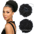 Kinky Curly Ponytail Hair Extension Clip In Brazilian Hair Chignon High Puff Bun Afro Puff Drawstring Ponytails Human Hair